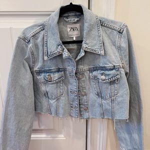Zara cropped denim jacket